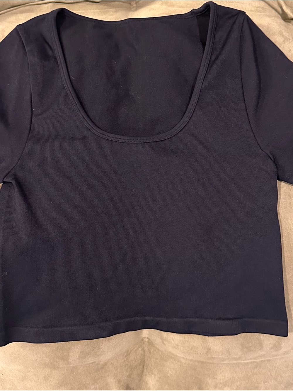 Black Stretchy Scoop Neck Choli |Croptop